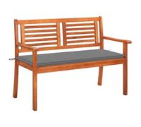 Prolenta Premium - Banc de jardin 2 places avec support 120 cm en bois massif d'eucalyptus