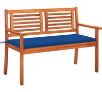 Prolenta Premium - Banc de jardin 2 places avec support 120 cm en bois massif d'eucalyptus