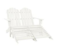 Prolenta Premium - Banc de jardin Adirondack 2 places avec pied en sapin blanc