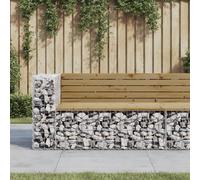 Prolenta Premium - Banc de jardin en gabions 122x71x65,5 cm Bois de pin imprégné