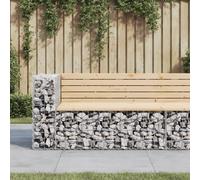 Prolenta Premium - Banc de jardin en gabions 122x71x65,5 cm Pin massif