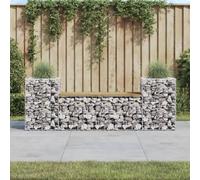 Prolenta Premium - Banc de jardin en gabions 183x41x60,5 cm Bois de pin imprégné