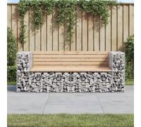 Prolenta Premium - Banc de jardin en gabions 184x71x65,5 cm Pin massif