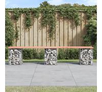 Prolenta Premium - Banc de jardin en gabions 203x31x42 cm bois massif douglas