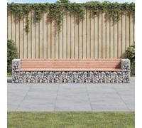 Prolenta Premium - Banc de jardin en gabions 347x71x65,5 cm bois massif douglas