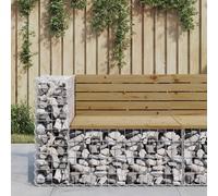 Prolenta Premium - Banc de jardin en gabions 92x71x65,5 cm Bois de pin imprégné