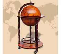 Prolenta Premium - Bar globe avec casier à bouteilles en bois d'eucalyptus