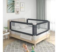 Prolenta Premium - Barrière de lit pour jeunes enfants gris foncé 120x25 cm tissu