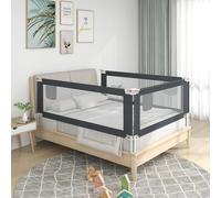 Prolenta Premium - Barrière de lit pour jeunes enfants gris foncé 150x25 cm tissu