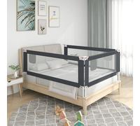 Prolenta Premium - Barrière de lit pour jeunes enfants gris foncé 200x25 cm tissu