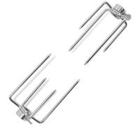 Prolenta Premium - BBQ Rotisserie Fourchettes à brochettes 2 pcs Acier