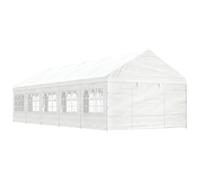 Prolenta Premium - Belvédère Avec Toit Blanc 11,15x4,08x3,22 M Polyéthylène Blanc