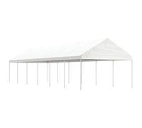 Prolenta Premium - Belvédère Avec Toit Blanc 13,38x4,08x3,22 M Polyéthylène Blanc