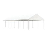 Prolenta Premium - Belvédère Avec Toit Blanc 15,61x4,08x3,22 M Polyéthylène Blanc