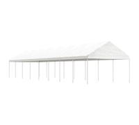 Prolenta Premium - Belvédère Avec Toit Blanc 17,84x4,08x3,22 M Polyéthylène Blanc