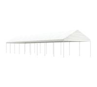 Prolenta Premium - Belvédère Avec Toit Blanc 20,07x4,08x3,22 M Polyéthylène Blanc