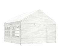 Prolenta Premium - Belvédère Avec Toit Blanc 4,46x4,08x3,22 M Polyéthylène Blanc