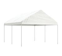 Prolenta Premium - Belvédère Avec Toit Blanc 4,46x4,08x3,22 M Polyéthylène Blanc