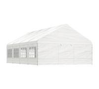 Prolenta Premium - Belvédère Avec Toit Blanc 8,92x5,88x3,75 M Polyéthylène Blanc