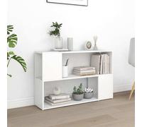 Prolenta Premium - Bibliothèque blanche 100x24x63 cm bois composite