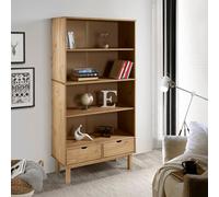 Prolenta Premium - Bibliothèque OTTA avec 2 tiroirs pin massif marron