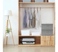 Prolenta Premium - Boîtes de rangement 2 pcs. tissu 50x30x25 cm gris