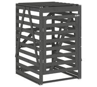 Prolenta Premium - Box pour poubelles gris 84x90x128,5 cm pin massif