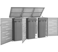 Prolenta Premium - Box pour poubelles pour 3 tonnes 207x77,5x115 cm acier inoxydable
