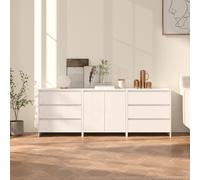Prolenta Premium - Buffet 3 pièces blanc en bois composite