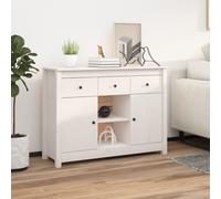 Prolenta Premium - Buffet blanc 100x35x74,5 cm pin massif