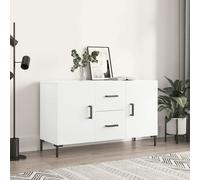 Prolenta Premium - Buffet blanc 100x36x60 cm en bois composite