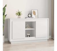Prolenta Premium - Buffet blanc 102x35x60 cm bois composite