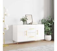 Prolenta Premium - Buffet blanc brillant 100x36x60 cm bois composite
