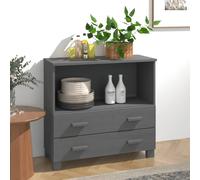 Prolenta Premium - Buffet HAMAR gris foncé 85x35x80 cm pin massif