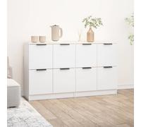 Prolenta Premium - Buffets 2 pcs. Blanc 60x30x70 cm Bois composite