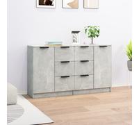 Prolenta Premium - Buffets 2 pcs. Gris béton 60x30x70 cm Bois composite