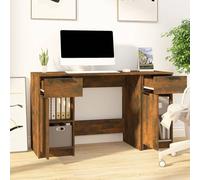 Prolenta Premium - Bureau avec armoire d'appoint Chêne fumé Matériau dérivé du bois