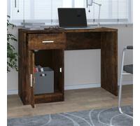 Prolenta Premium - Bureau avec espace de rangement chêne fumé 100x40x73 cm