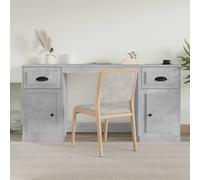 Prolenta Premium - Bureau avec espace de rangement gris béton bois composite