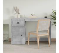 Prolenta Premium - Bureau avec tiroir gris béton 115x50x75 cm Bois composite