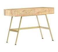 Prolenta Premium - Bureau avec tiroirs 100x55x75 cm en bois massif de manguier