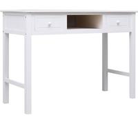 Prolenta Premium - Bureau blanc 108x45x76 cm en bois massif de paulownia