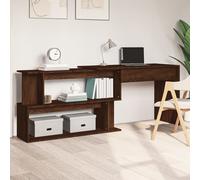 Prolenta Premium - Bureau d'angle chêne brun 200x50x76 cm bois composite