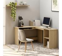 Prolenta Premium - Bureau d'angle forme L chêne Sonoma 120x140x75 cm bois composite
