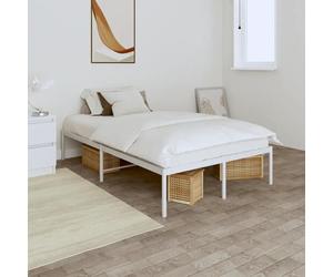 Prolenta Premium - Cadre de lit métal blanc 120x190 cm