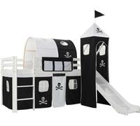 Prolenta Premium - Cadre de lit superposé pour enfants avec toboggan & échelle en pin 97x208cm