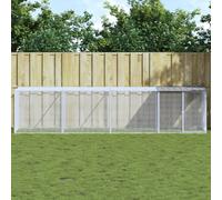 Prolenta Premium - Cage à poules avec toit gris clair 403x98x90 cm Acier galvanisé