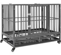 Prolenta Premium - Cage pour chiens avec roulettes acier 102x72x85 cm