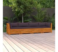 Prolenta Premium Canapé de jardin 4 places avec coussins en bois massif d'acacia