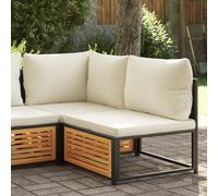 Prolenta Premium - Canapé De Jardin Sans Accoudoirs Coussins Bois Massif D'acacia Marron